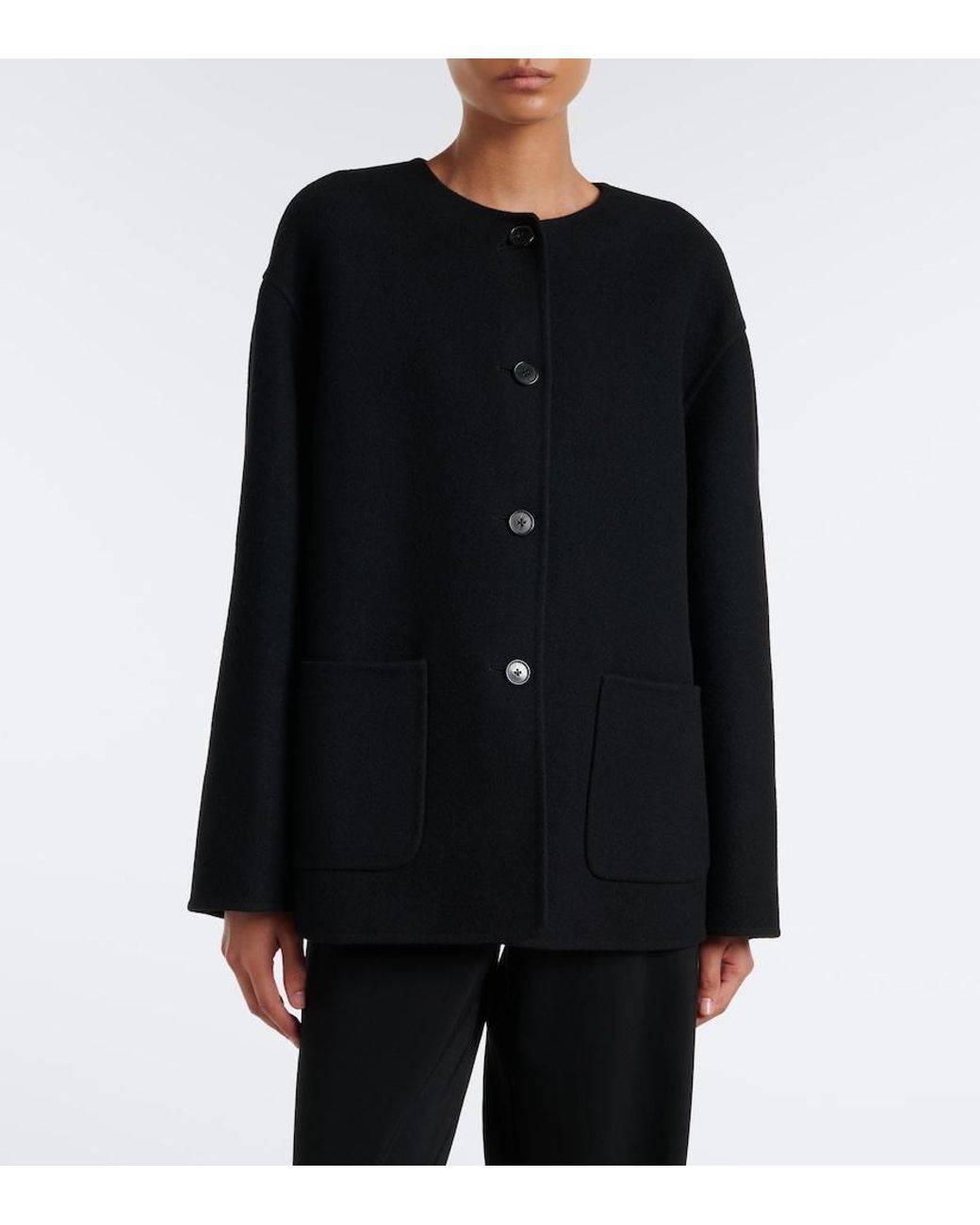 The Row Black Quintus Wool And Cashmere-Blend Jacket