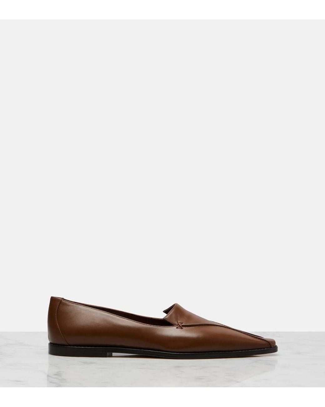 Manolo Blahnik Brown Cleofe Leather Loafers