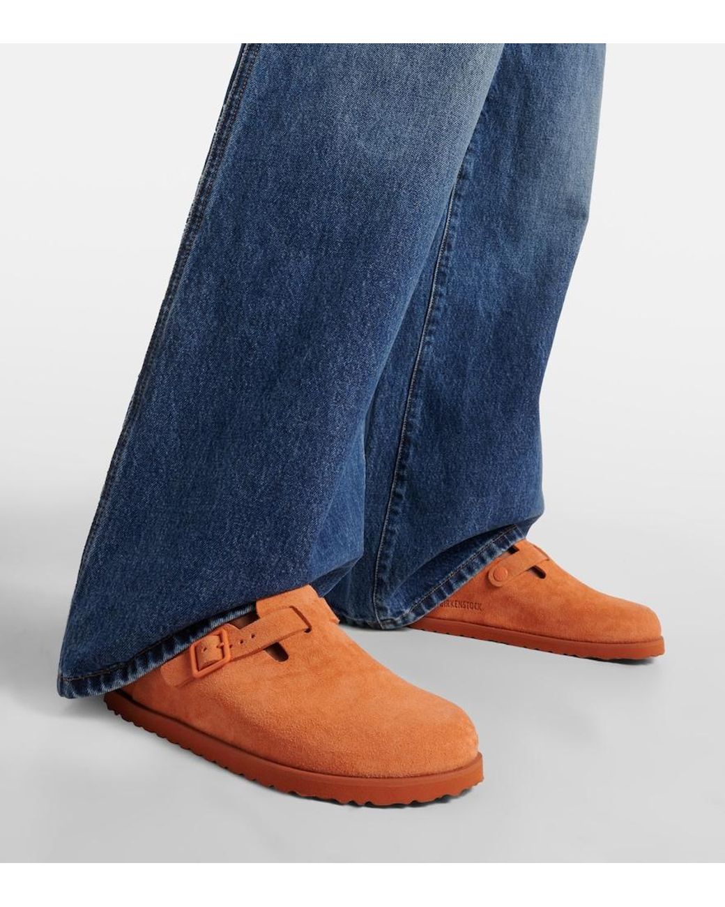 Birkenstock Orange Tokio Suede Mules