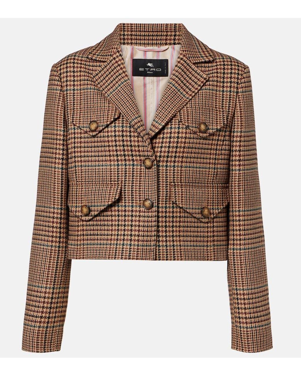 Blazer Cropped di Etro in Brown