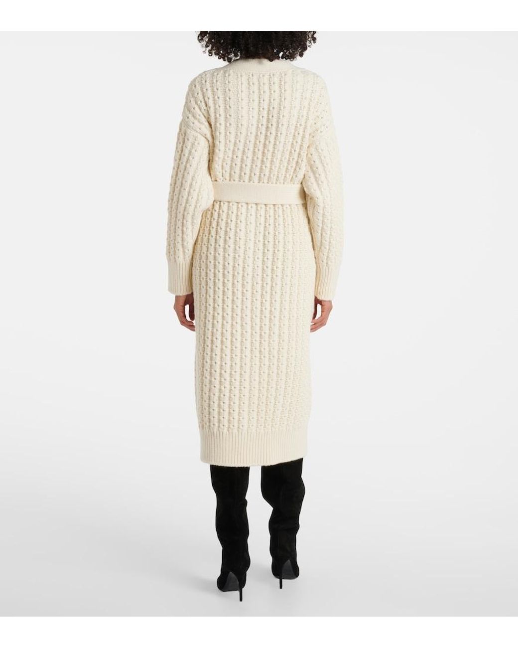 Alaïa Natural Wool Cardigan