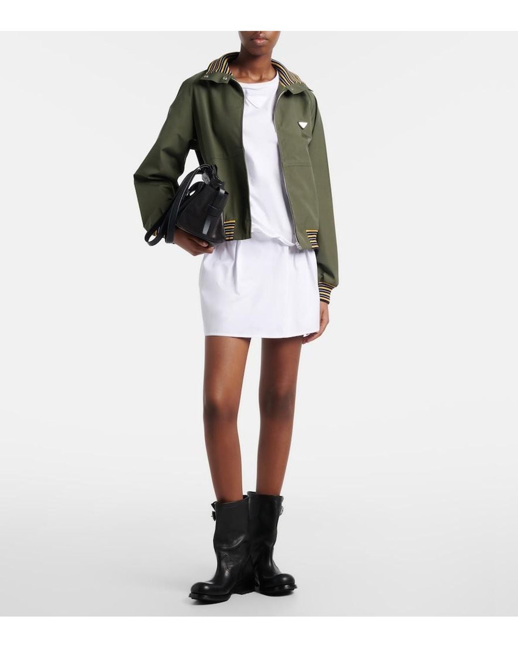 Prada Black Stiefel Aus Leder