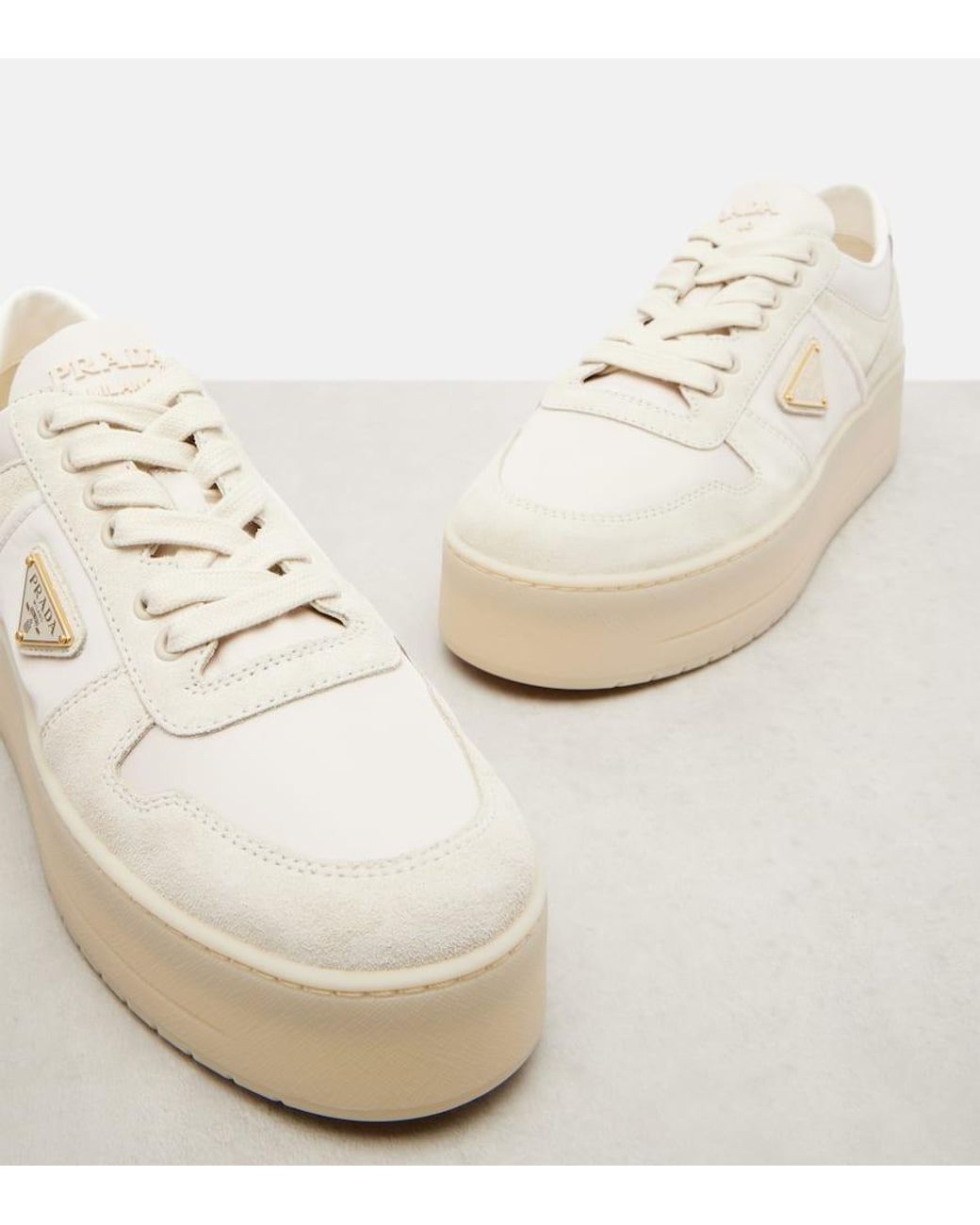 Sneakers Downtown Bold di Prada in White