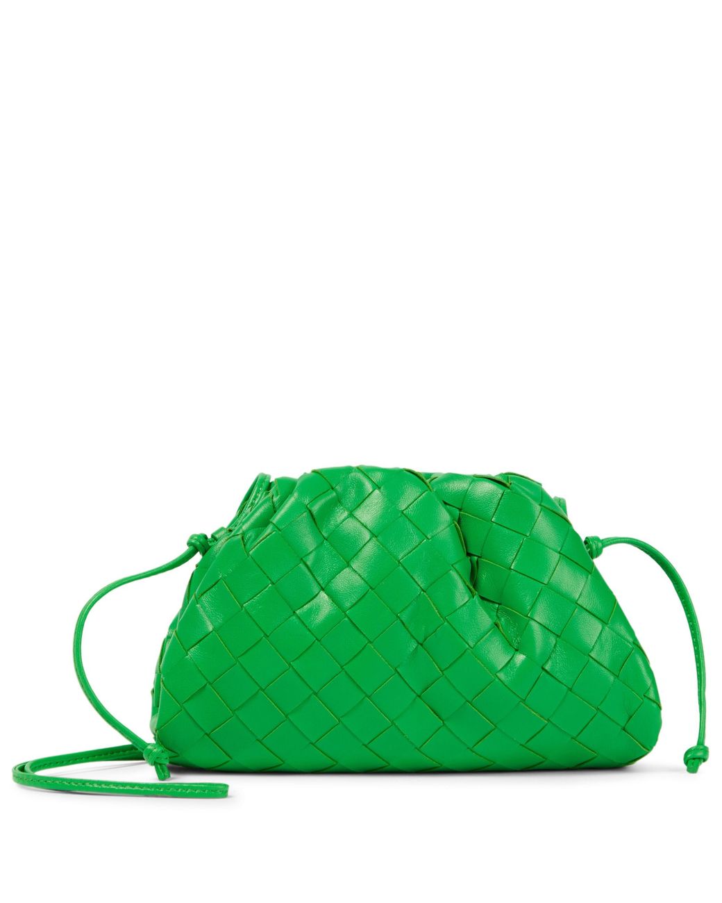 Bottega Veneta Pouch Mini Leather Clutch in Green | Lyst