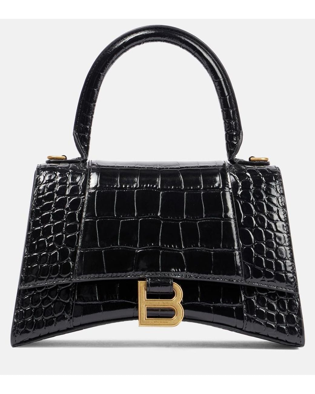 Balenciaga Black Hourglass Small Top Handle Bag