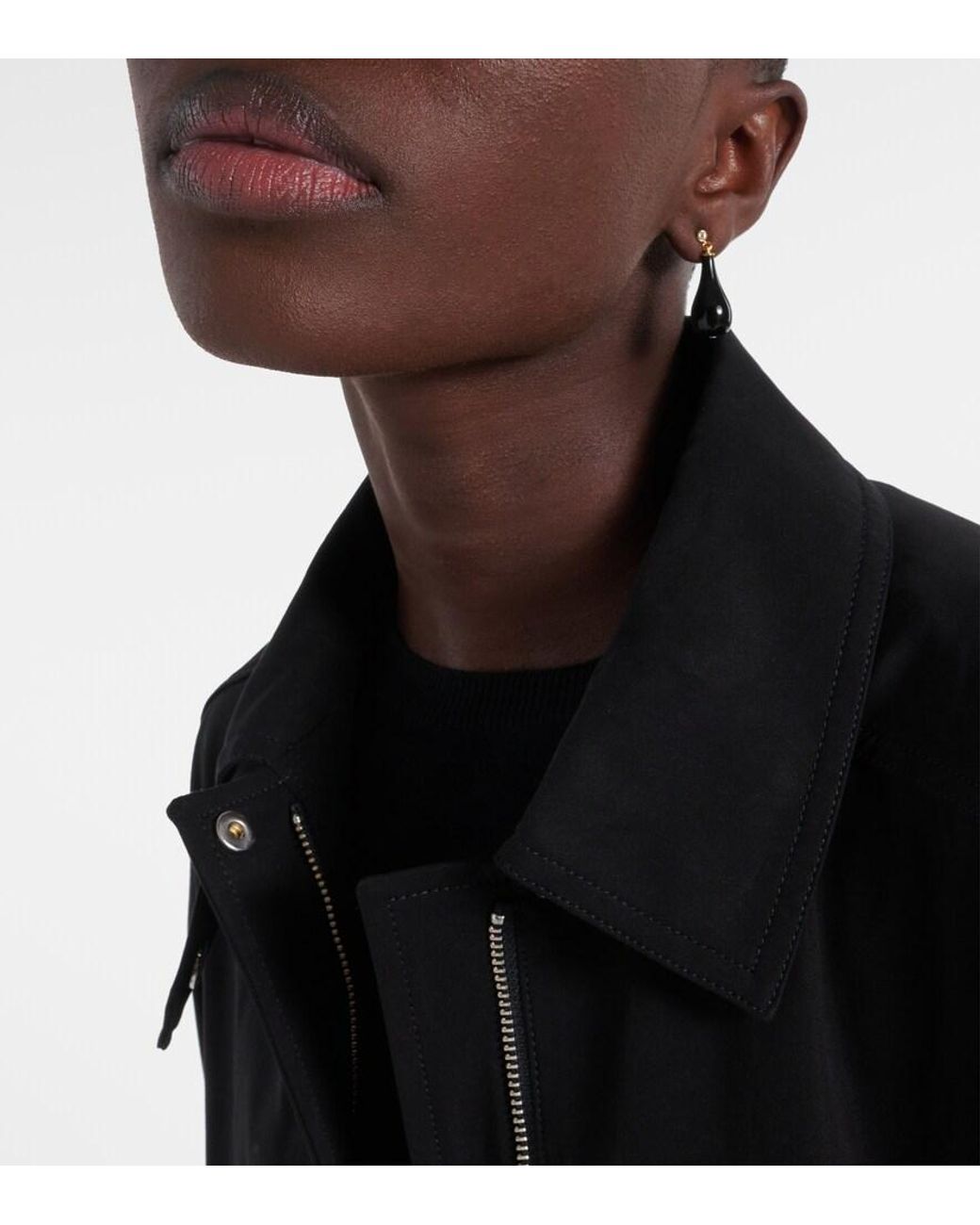 Totême Black Onyx-Plated Drop Earrings