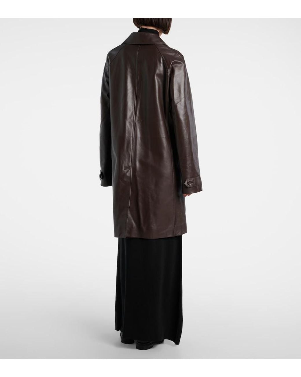 The Row Brown Gracia Leather Jacket