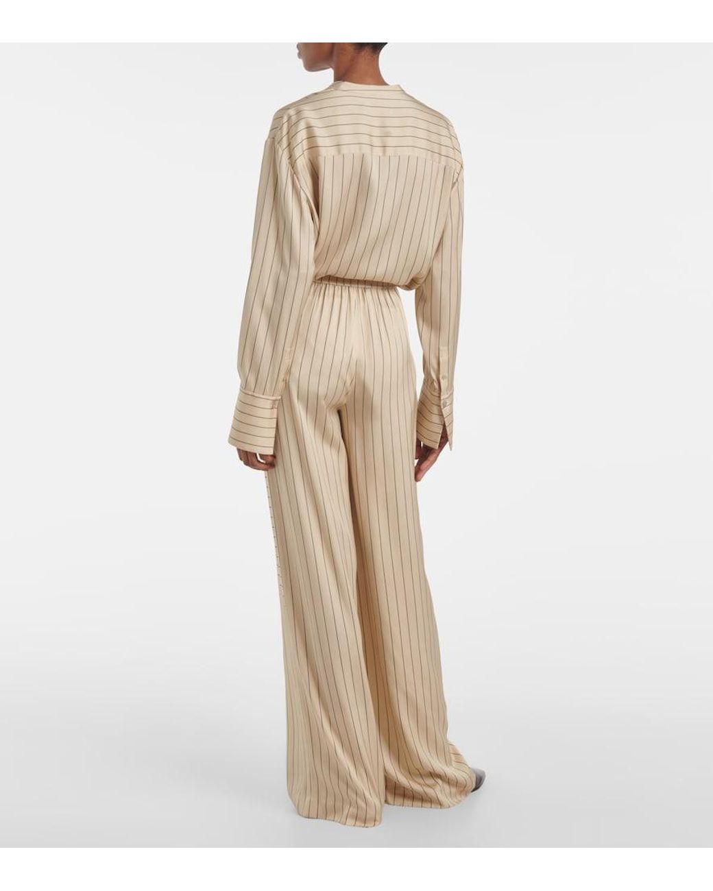 Joseph Natural Hulin Silk-Blend Wide-Leg Pants