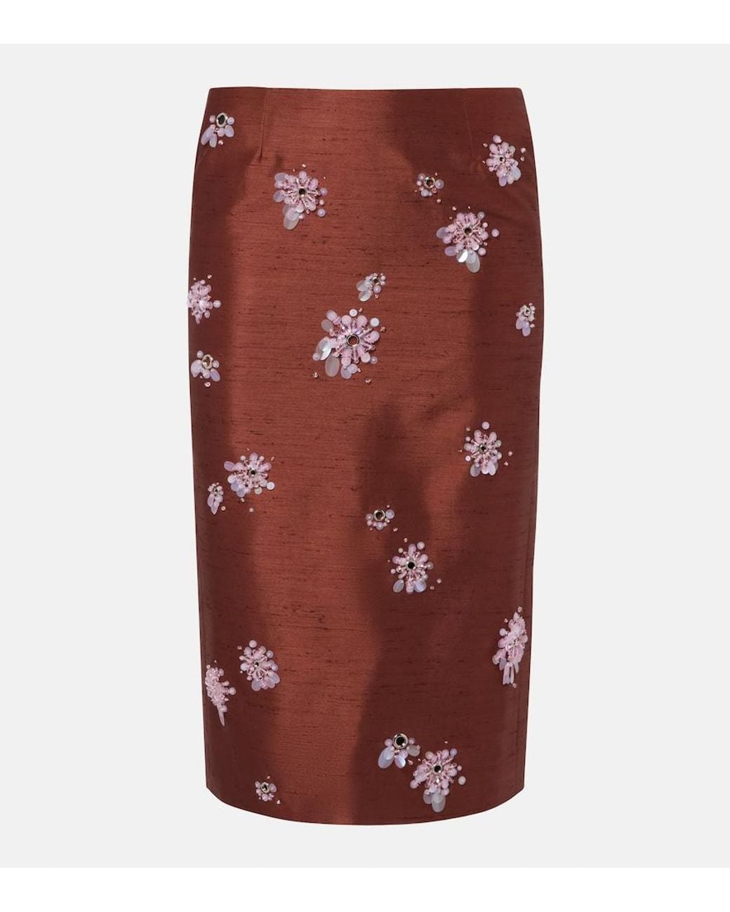 ShuShu/Tong Purple Embellished Slip Skirt