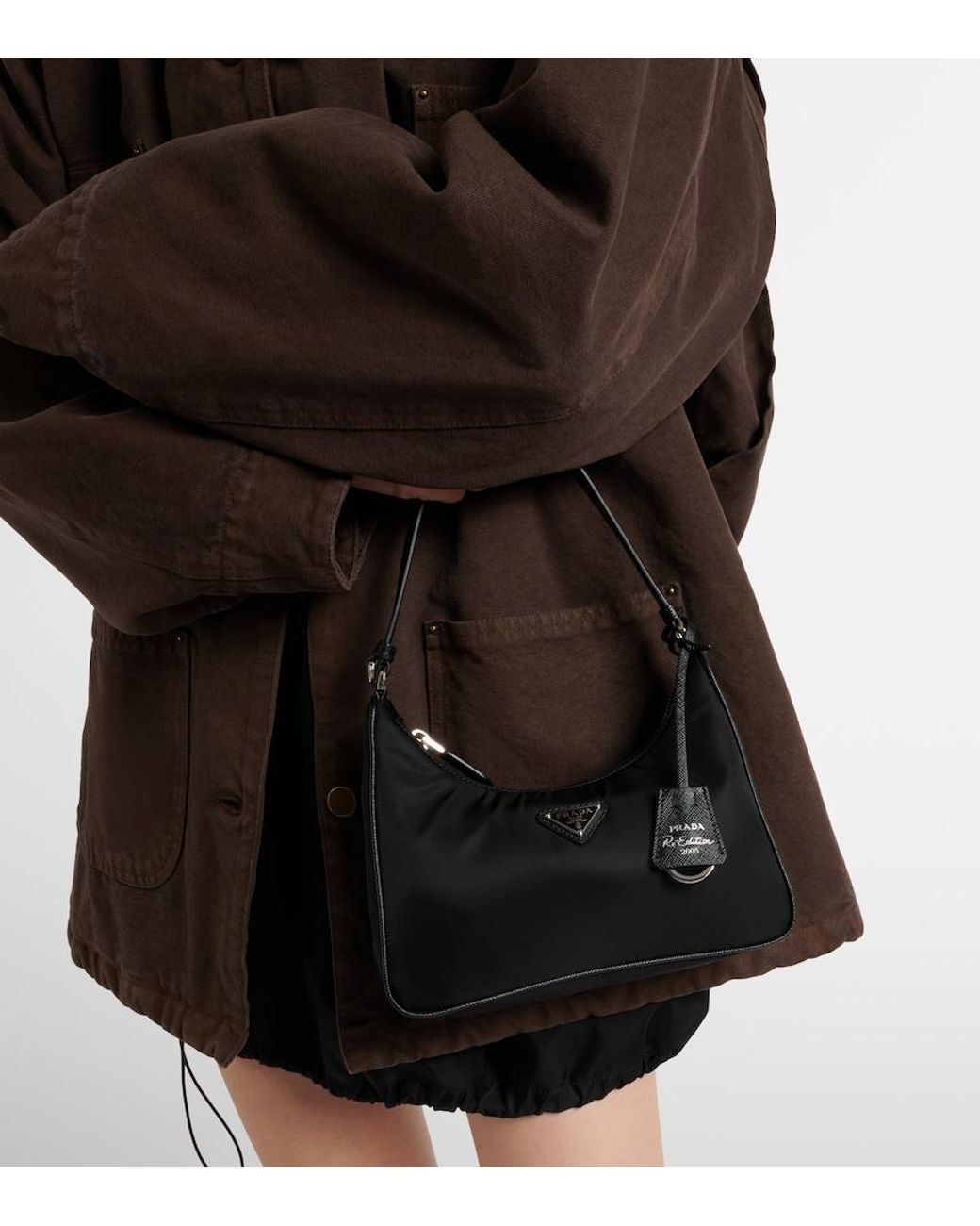 Prada Black Re-Edition 2005 Re-Nylon Shoulder Bag