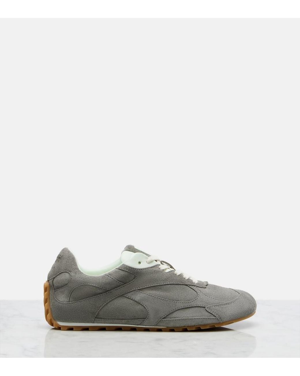 Bottega Veneta Gray Orbit Flash Suede Sneakers