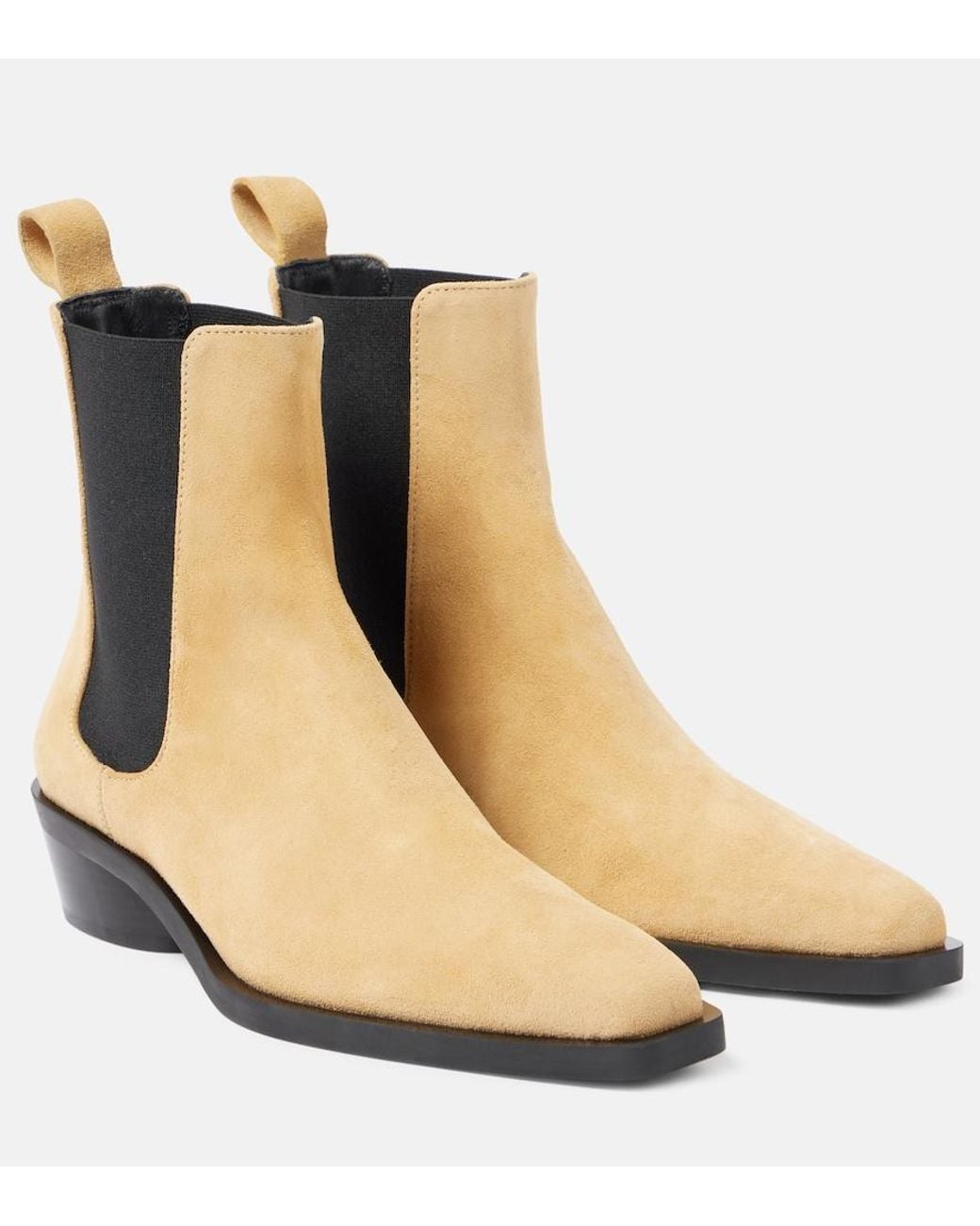 Proenza Schouler Natural Bronco Suede Chelsea Boots