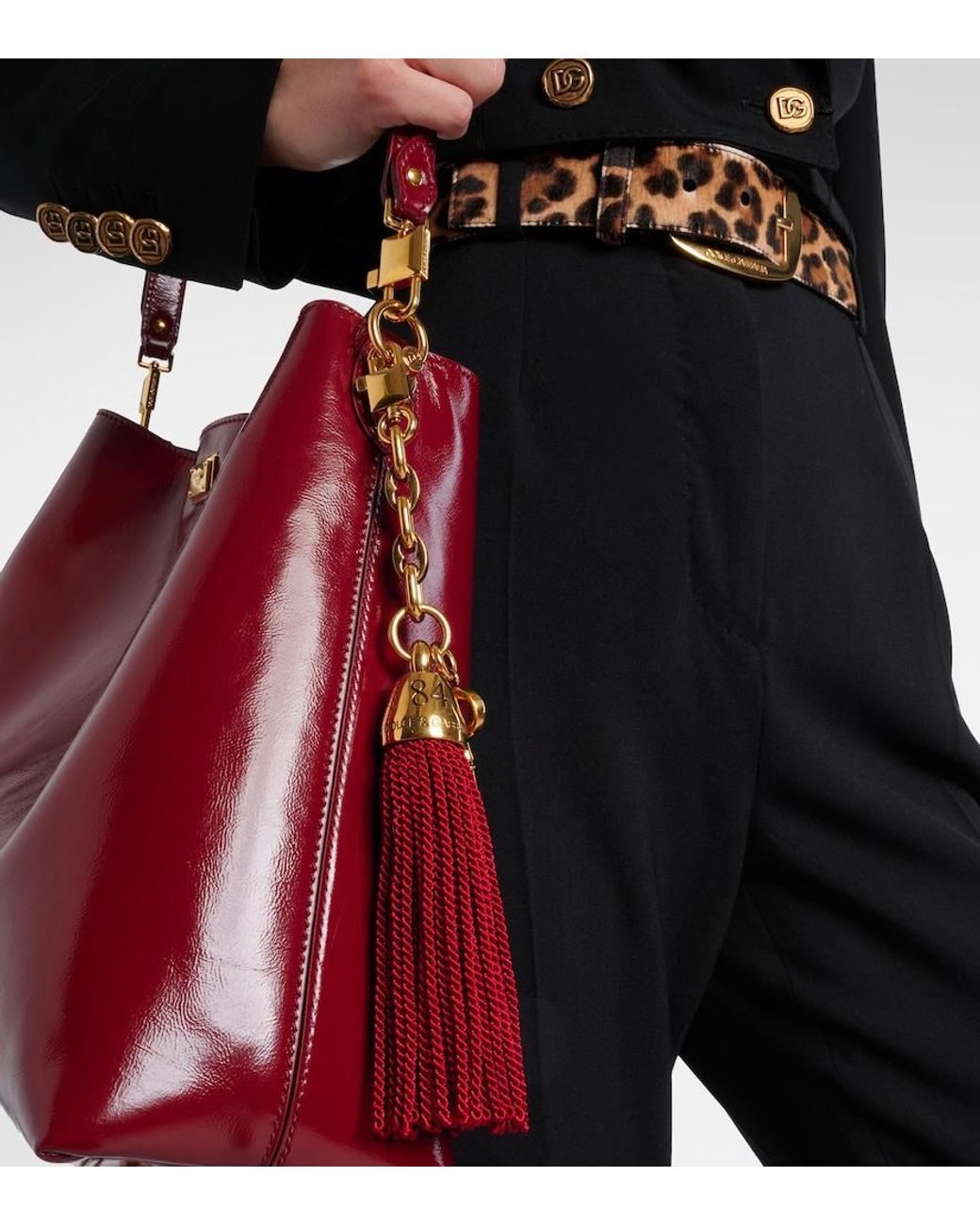 Dolce & Gabbana Red Fringed Bag Charm