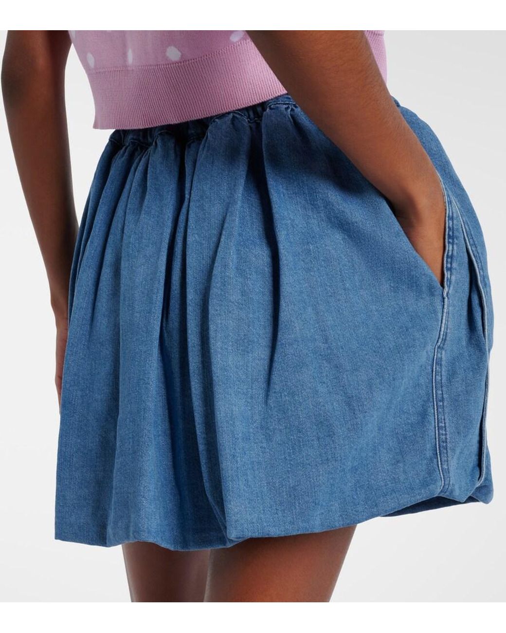 Patou Blue Denim Miniskirt