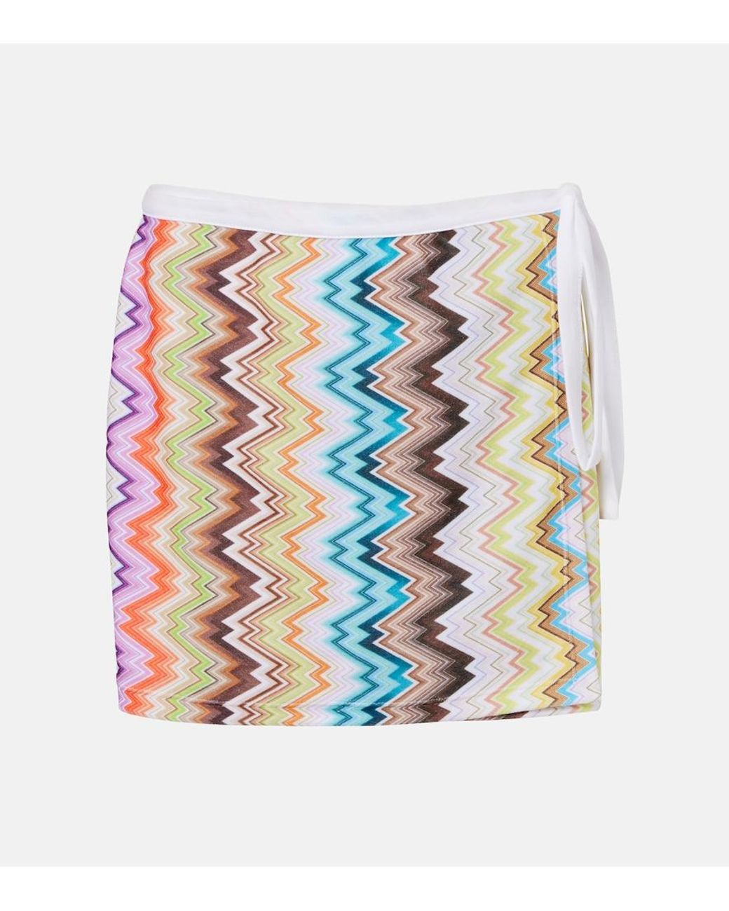 Missoni White Zigzag Wrap Skirt