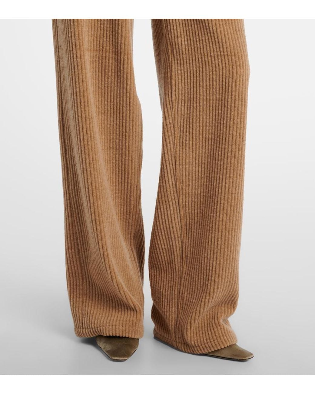 The Row Natural Clair High-Rise Corduroy Straight Pants
