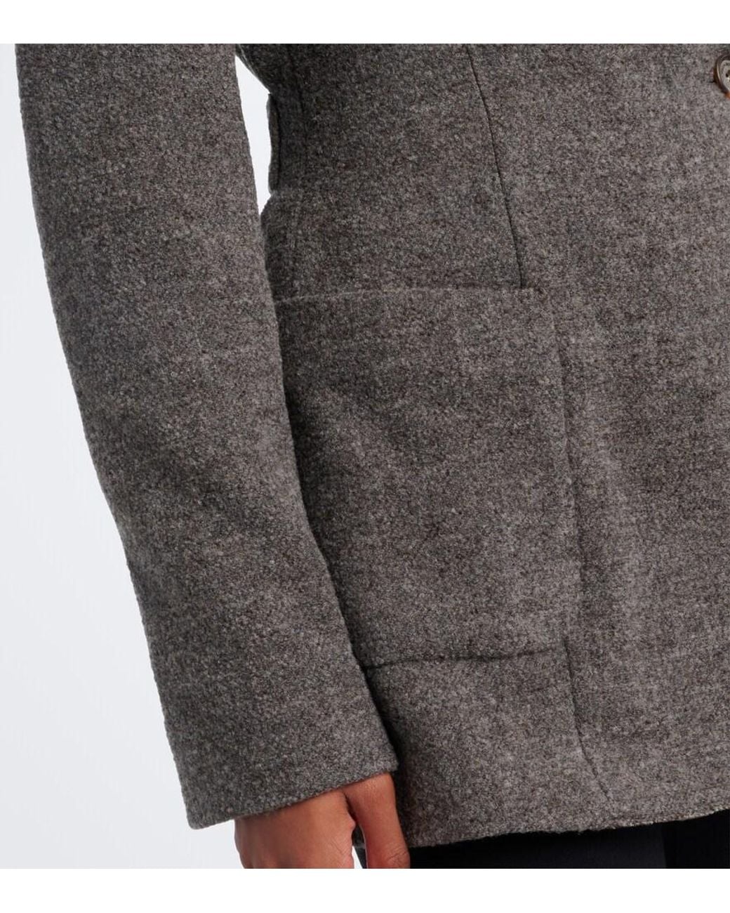 Magda Butrym Black Double-Breasted Wool And Cashmere-Blend Blazer