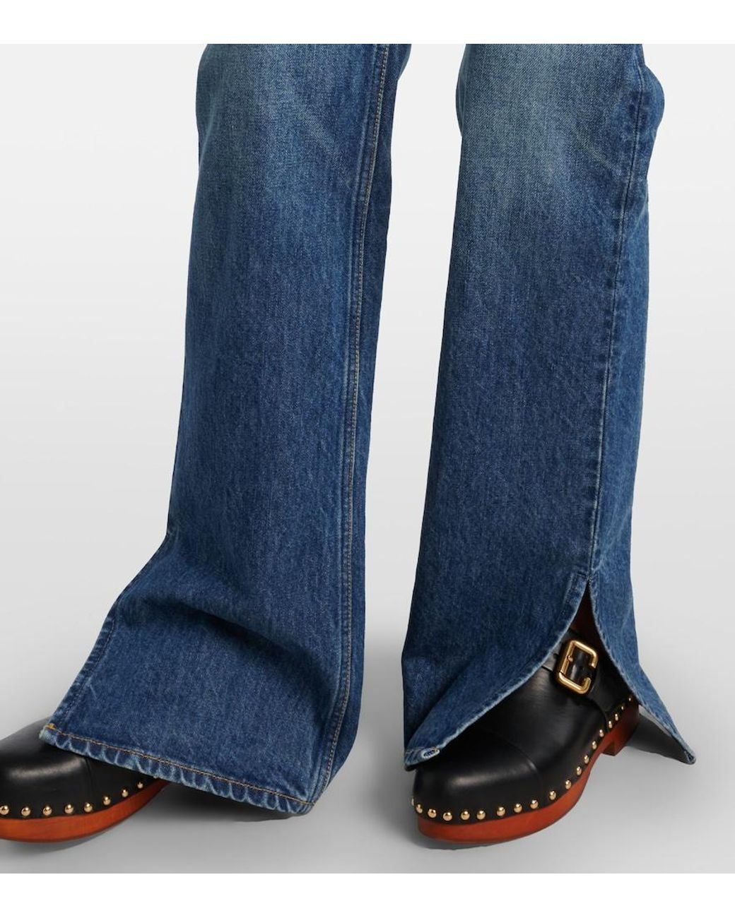 Chloé Blue High-Rise Flared Jeans
