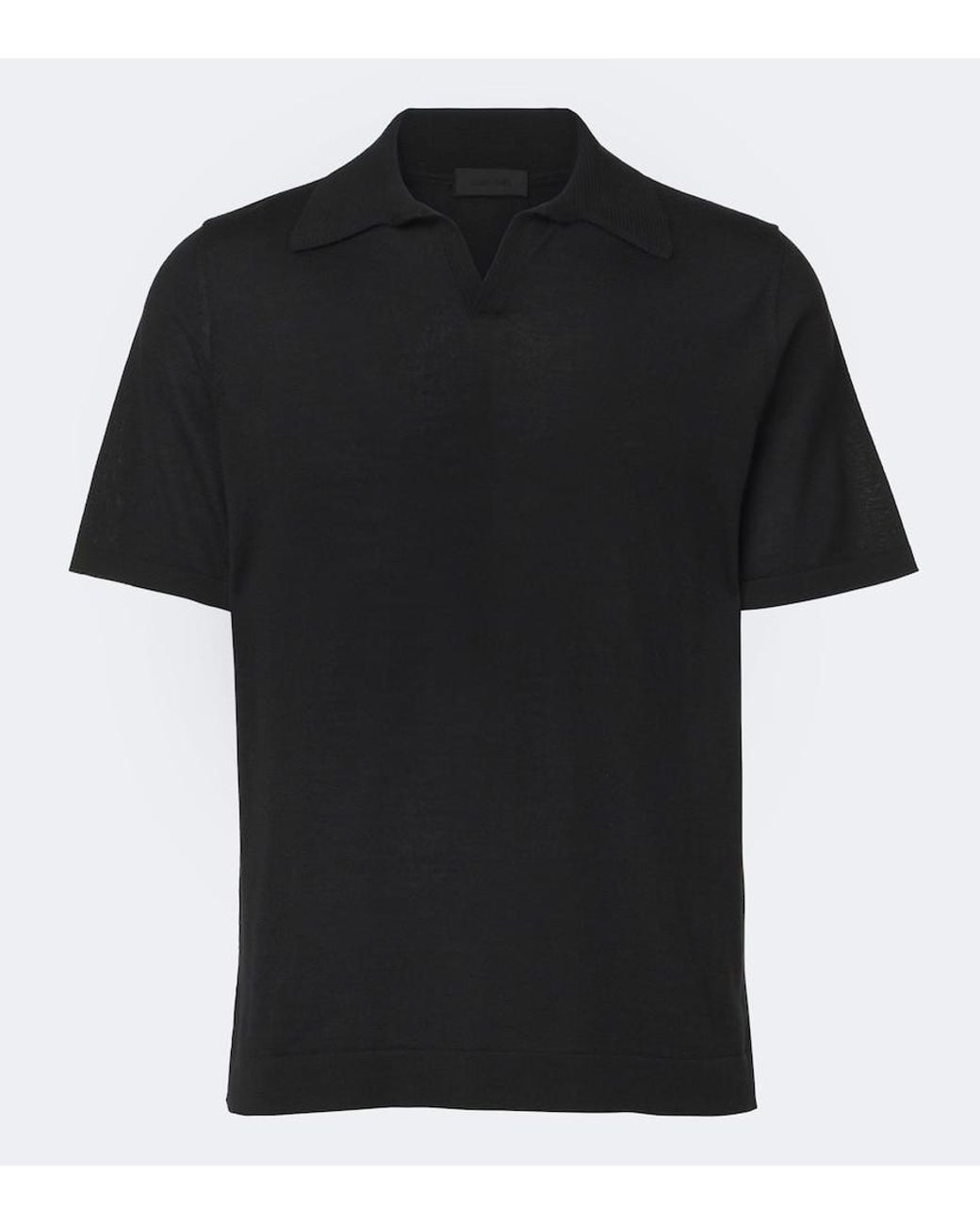 Saman Amel Black David Cashmere And Silk Polo Sweater for men