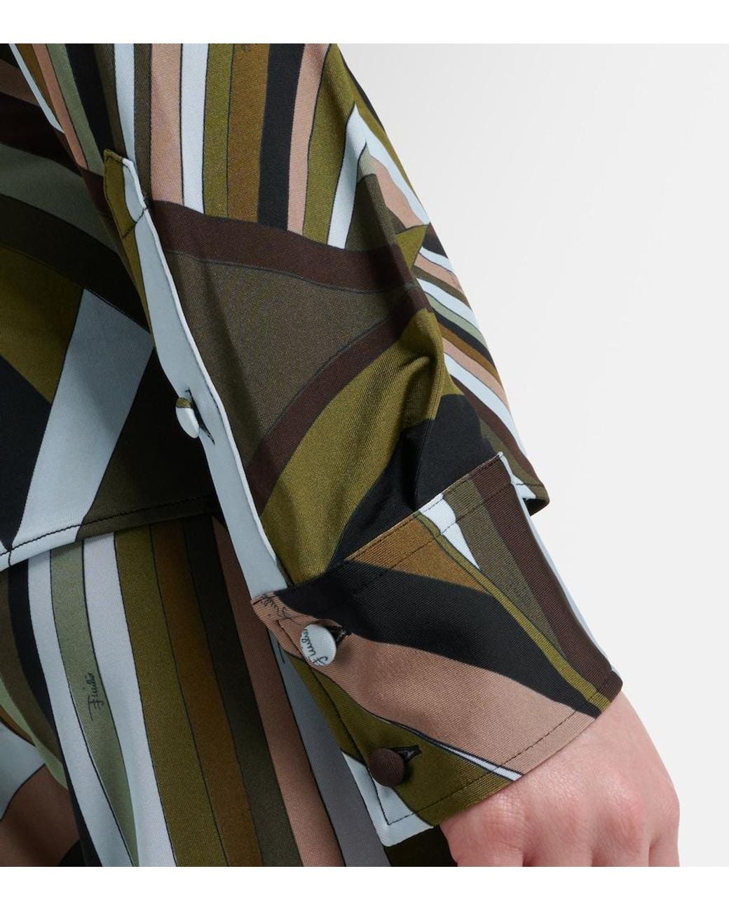 Emilio Pucci Black Marmo Silk Shirt