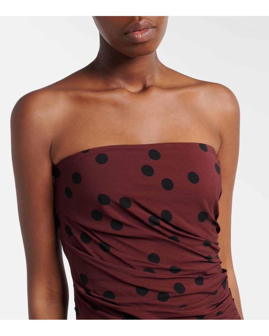 Proenza Schouler Purple Nayara Polka-Dot Maxi Dress