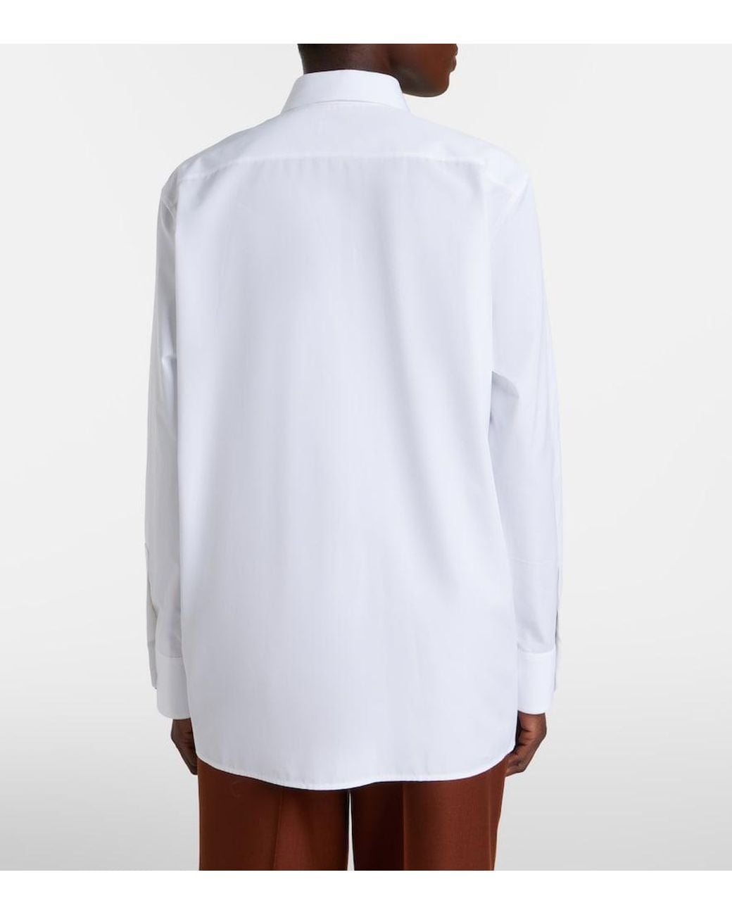 Saint Laurent White Cotton Poplin Shirt