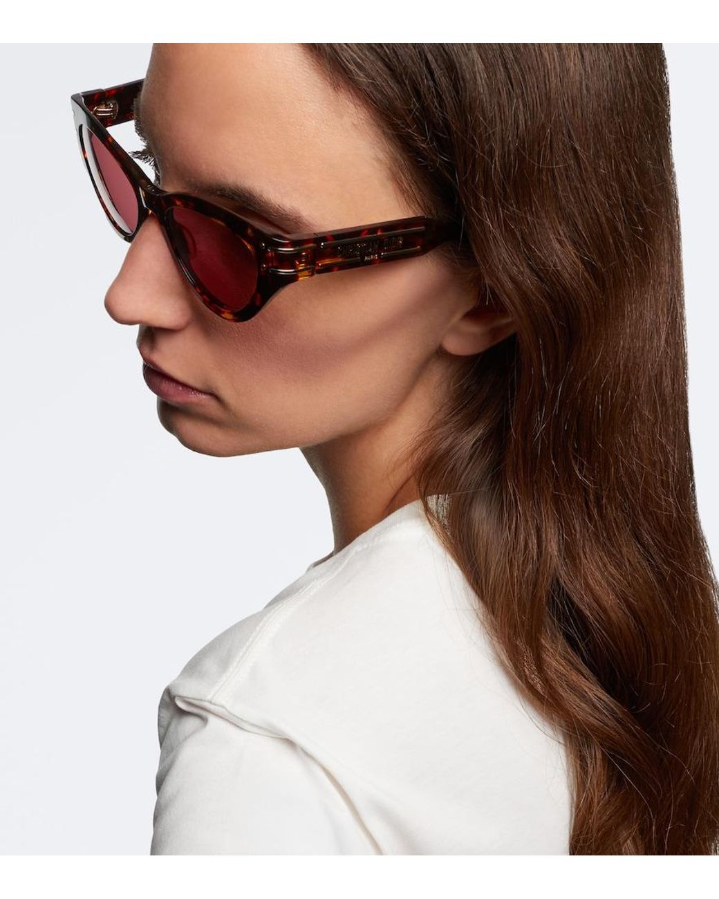 Dior Brown Diorsignature B7I Cat-Eye Sunglasses