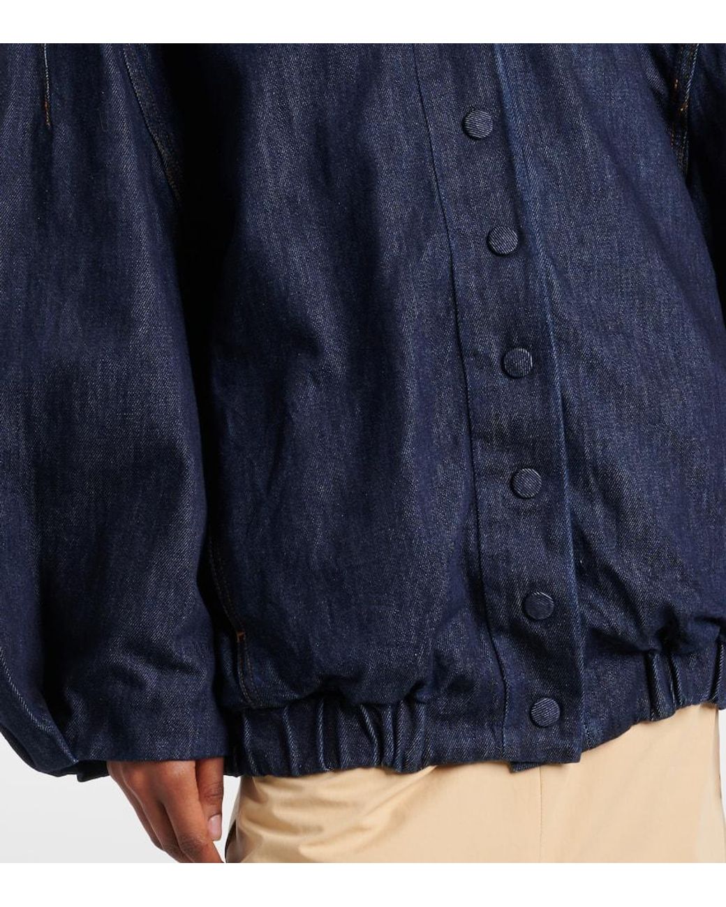 Dries Van Noten Blue Oversized Denim Jacket