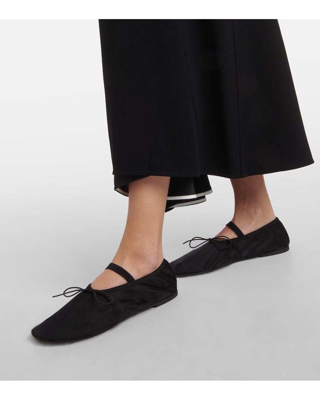 Proenza Schouler Black Glove Mesh Ballet Flats