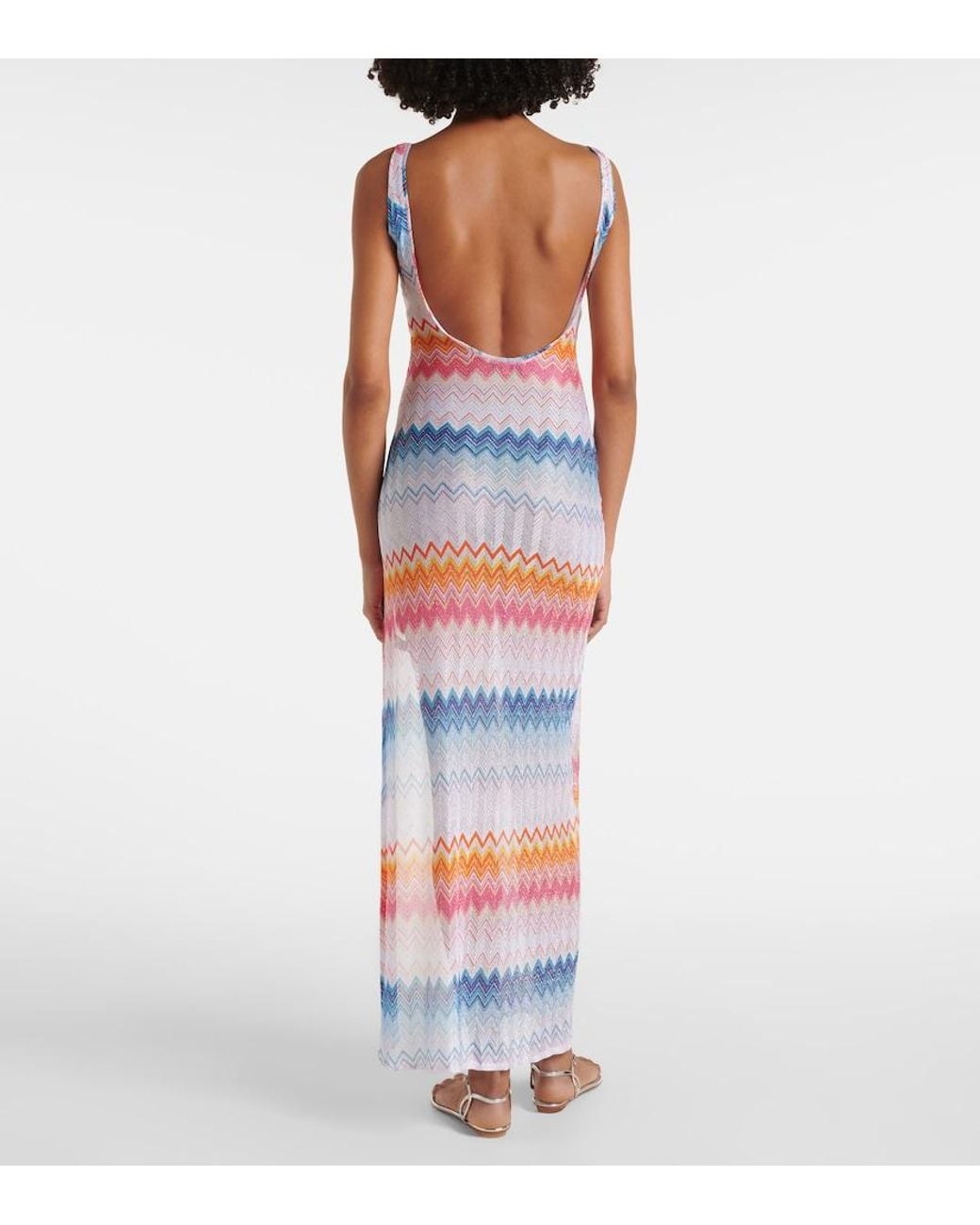 Vestido Con Motivo En Zigzag Missoni de color White