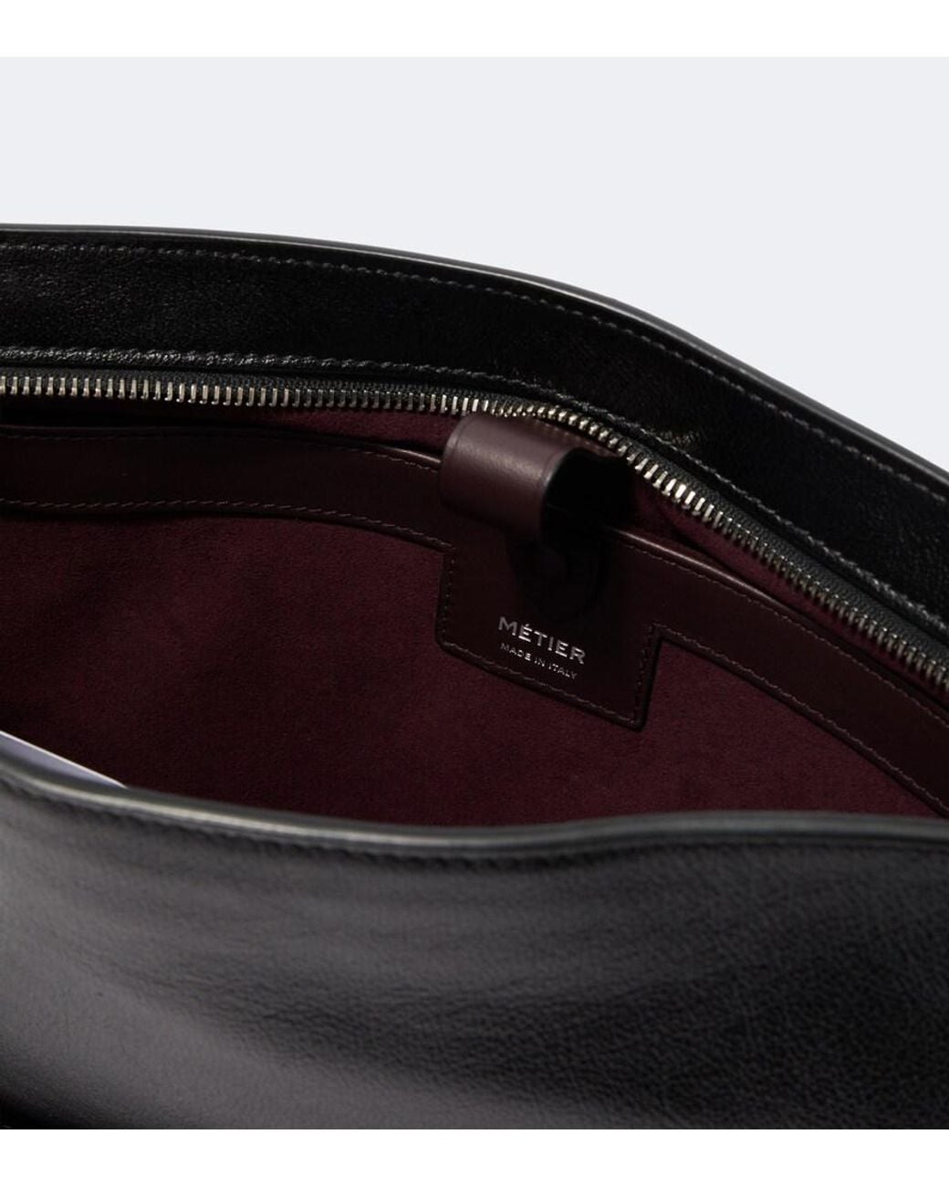 Metier White Slide Leather Messenger Bag for men