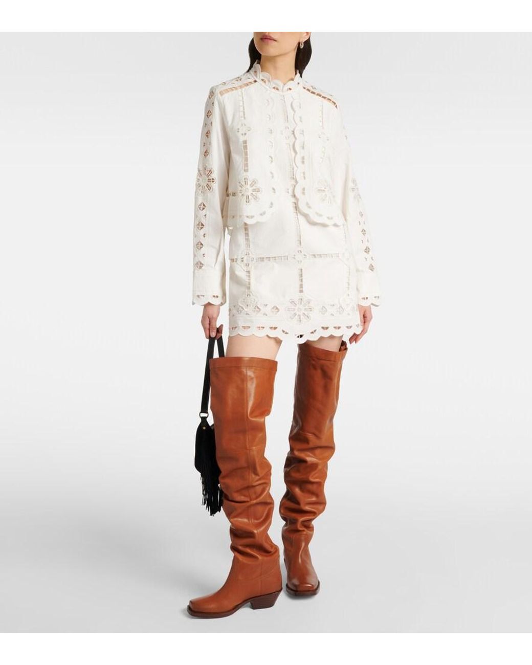 Isabel Marant Brown Amati Leather Over-The-Knee Boots