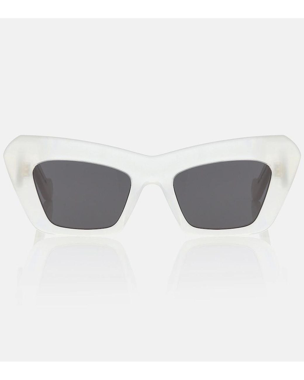 Loewe Gray Anagram-logo Cat-eye Acetate Sunglasses