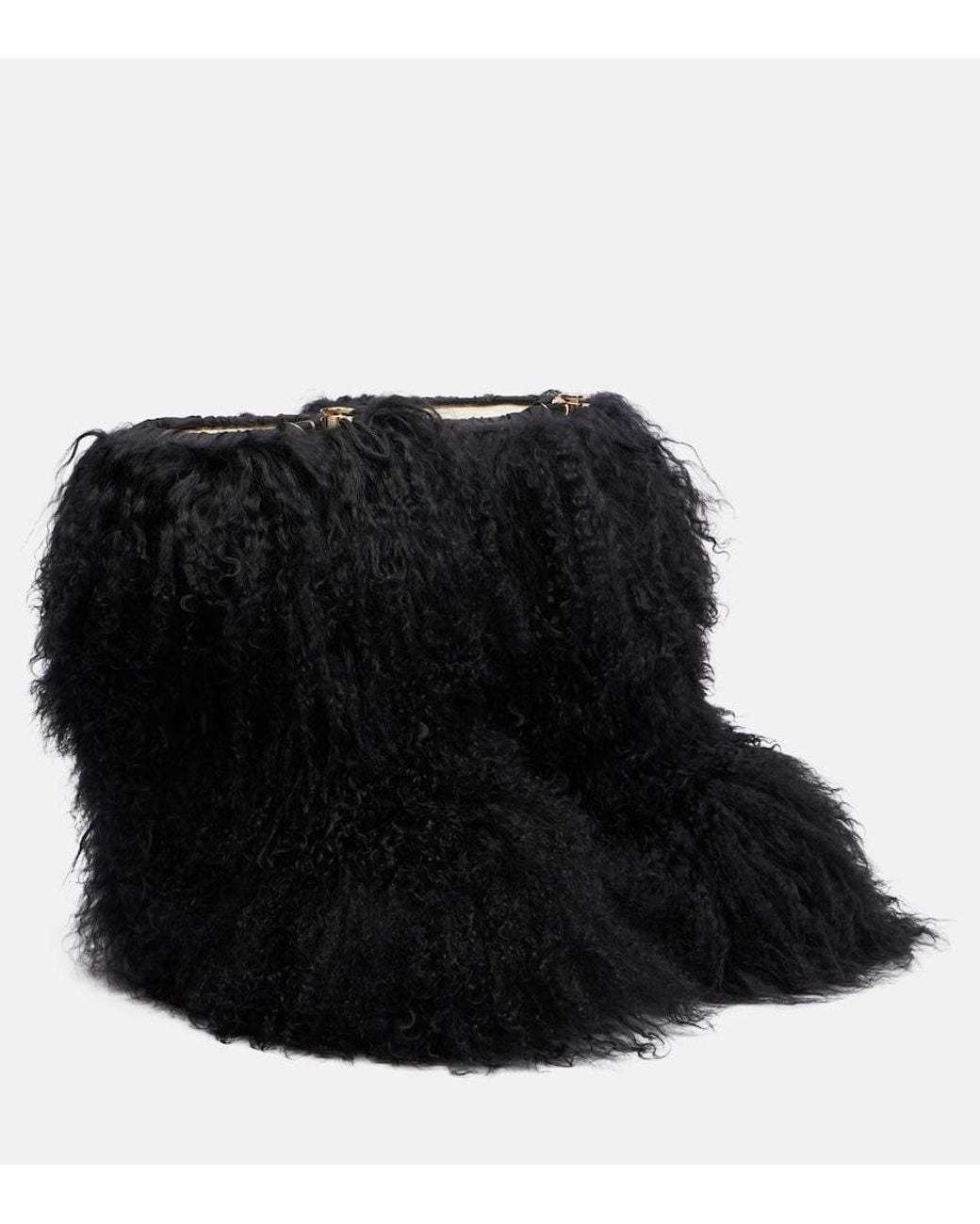 Bogner Black Les Arcs Shearling Snow Boots