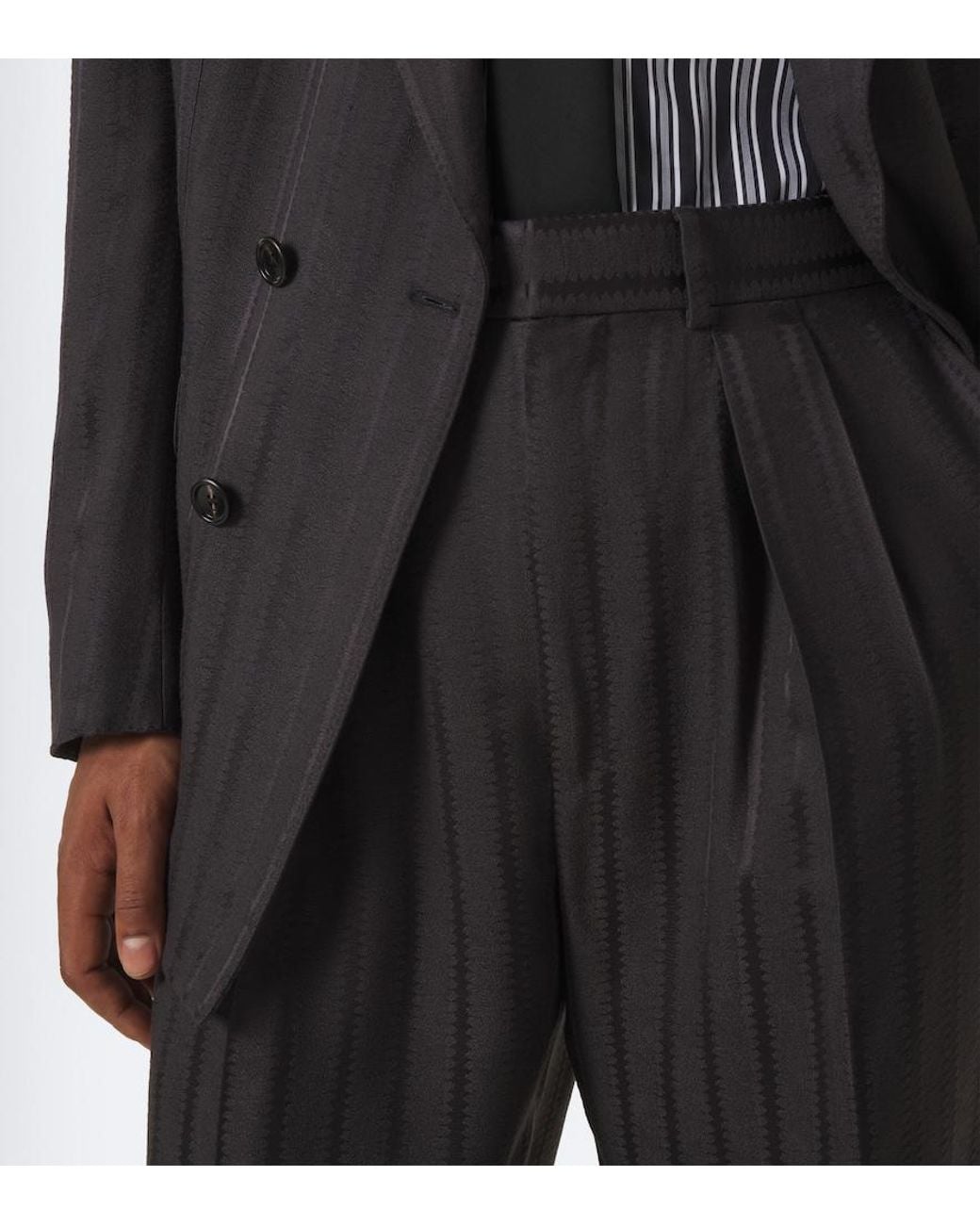 Tom Ford Blue Striped Jacquard Suit Pants for men