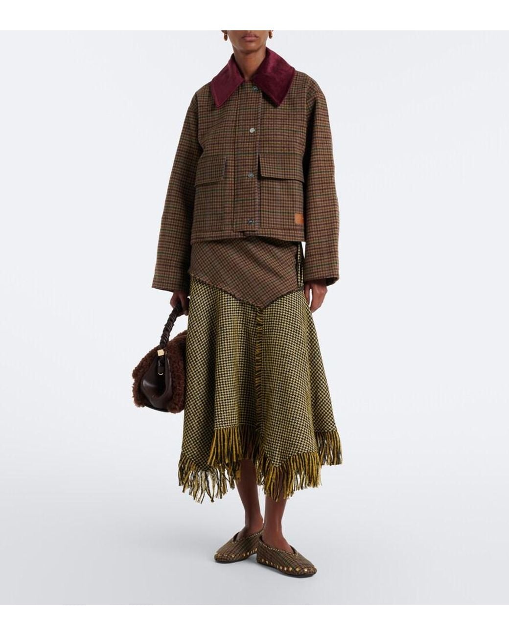 Ganni Brown Very Bou Teddy Top-Handle Bag