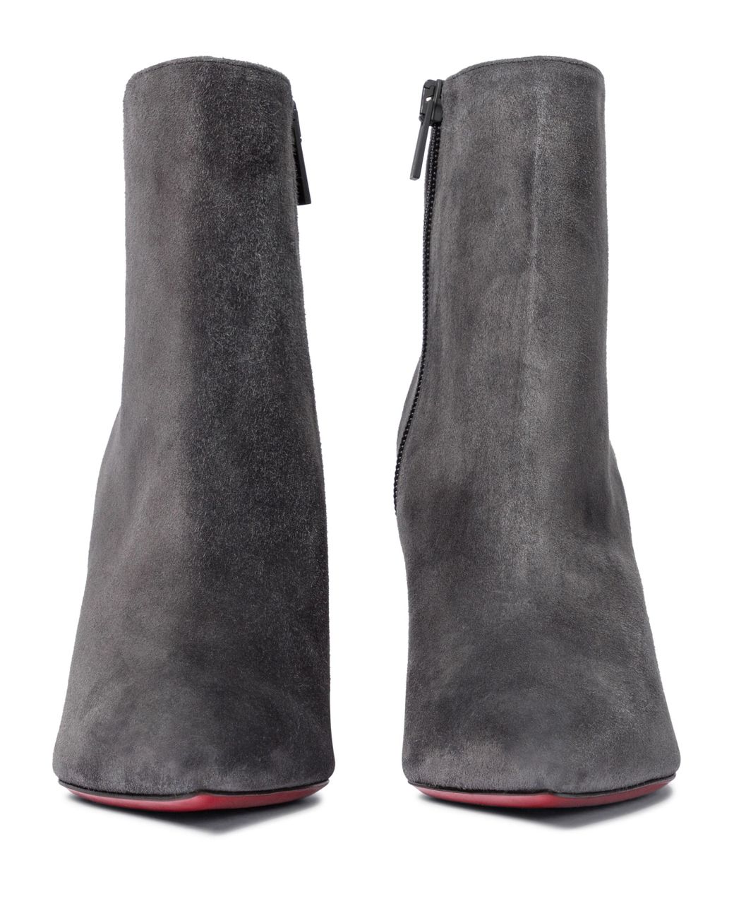 Louboutin grey shop suede boots