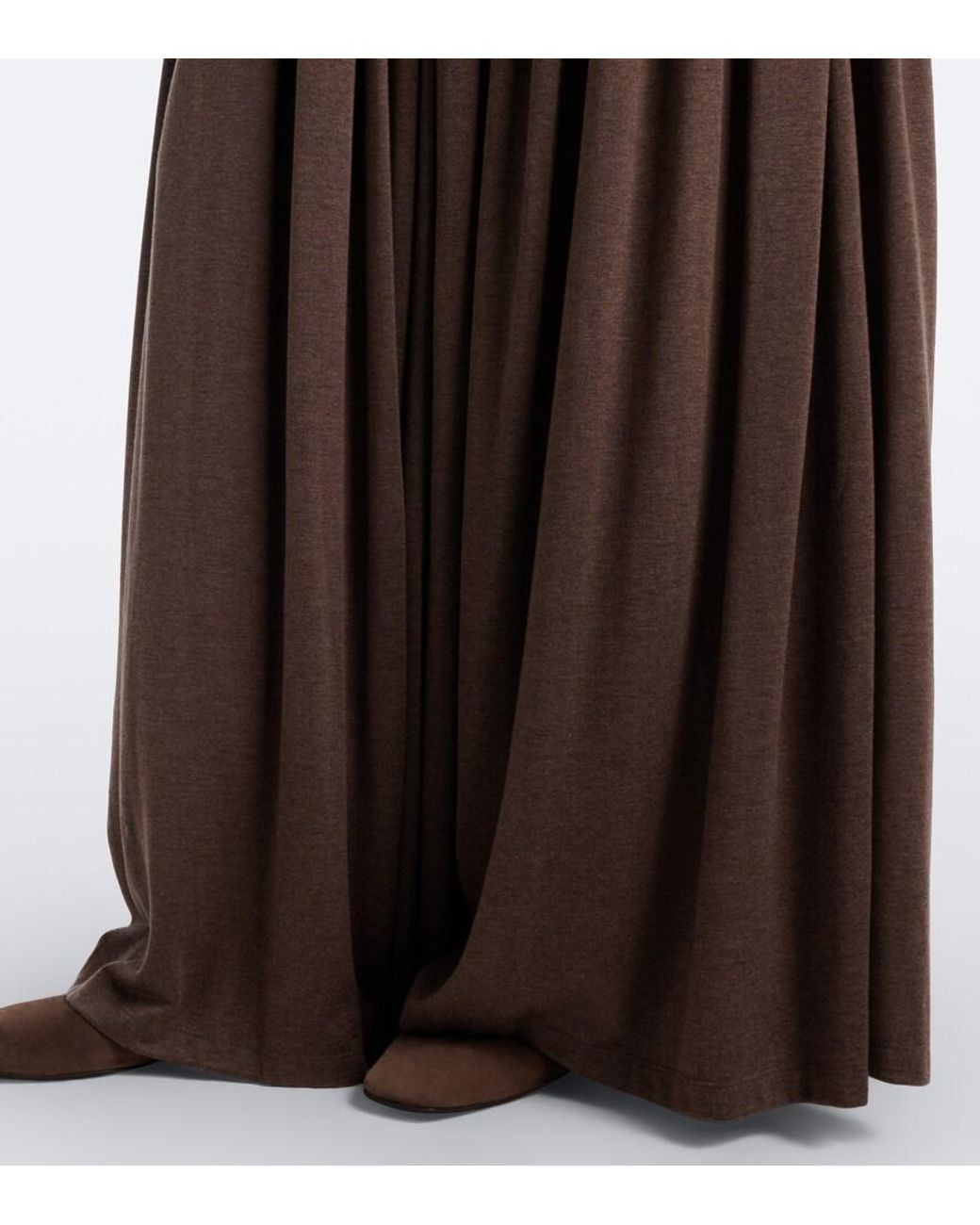 Max Mara Brown Jersey Maxi Skirt
