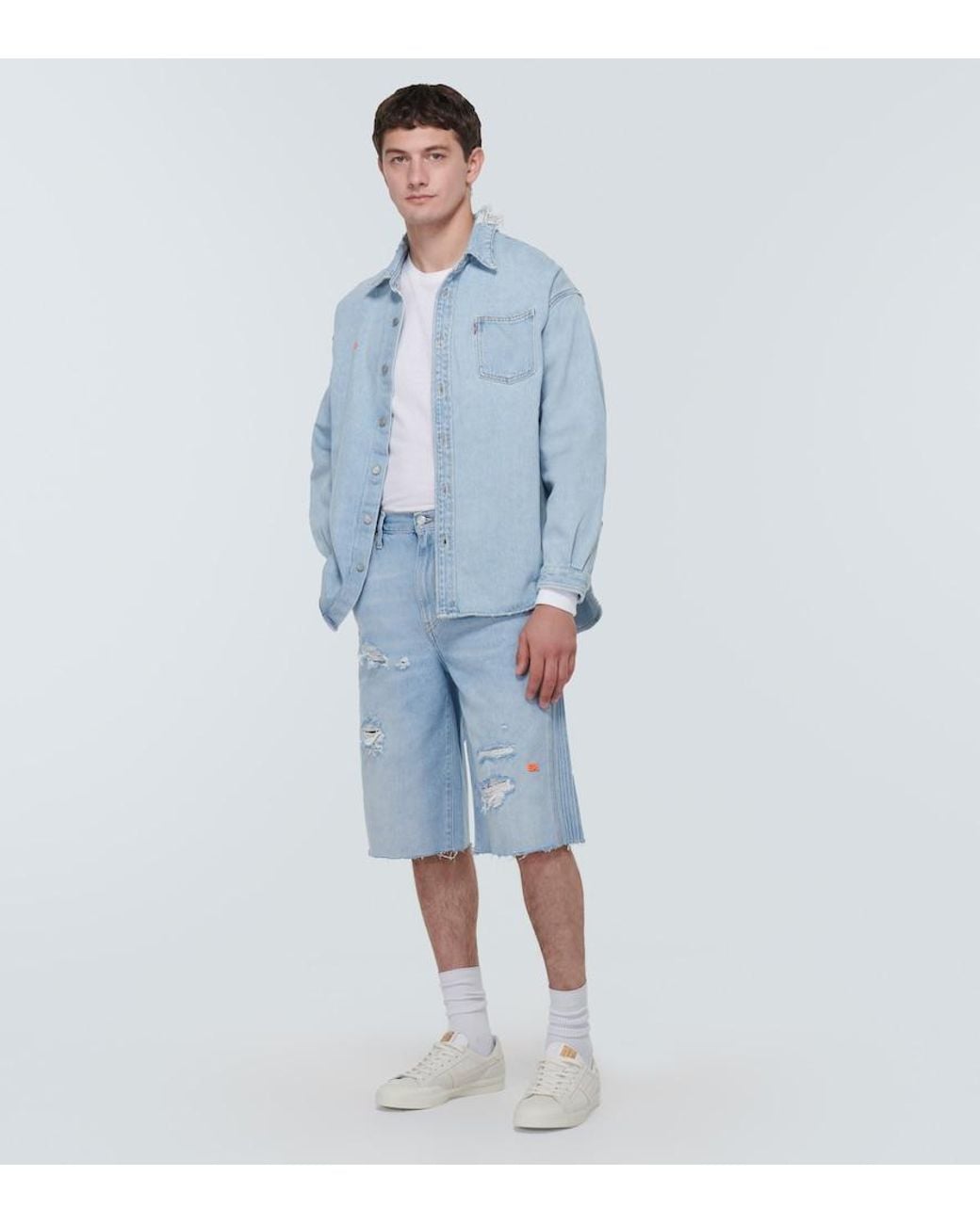 ERL Blue Denim Overshirt for men
