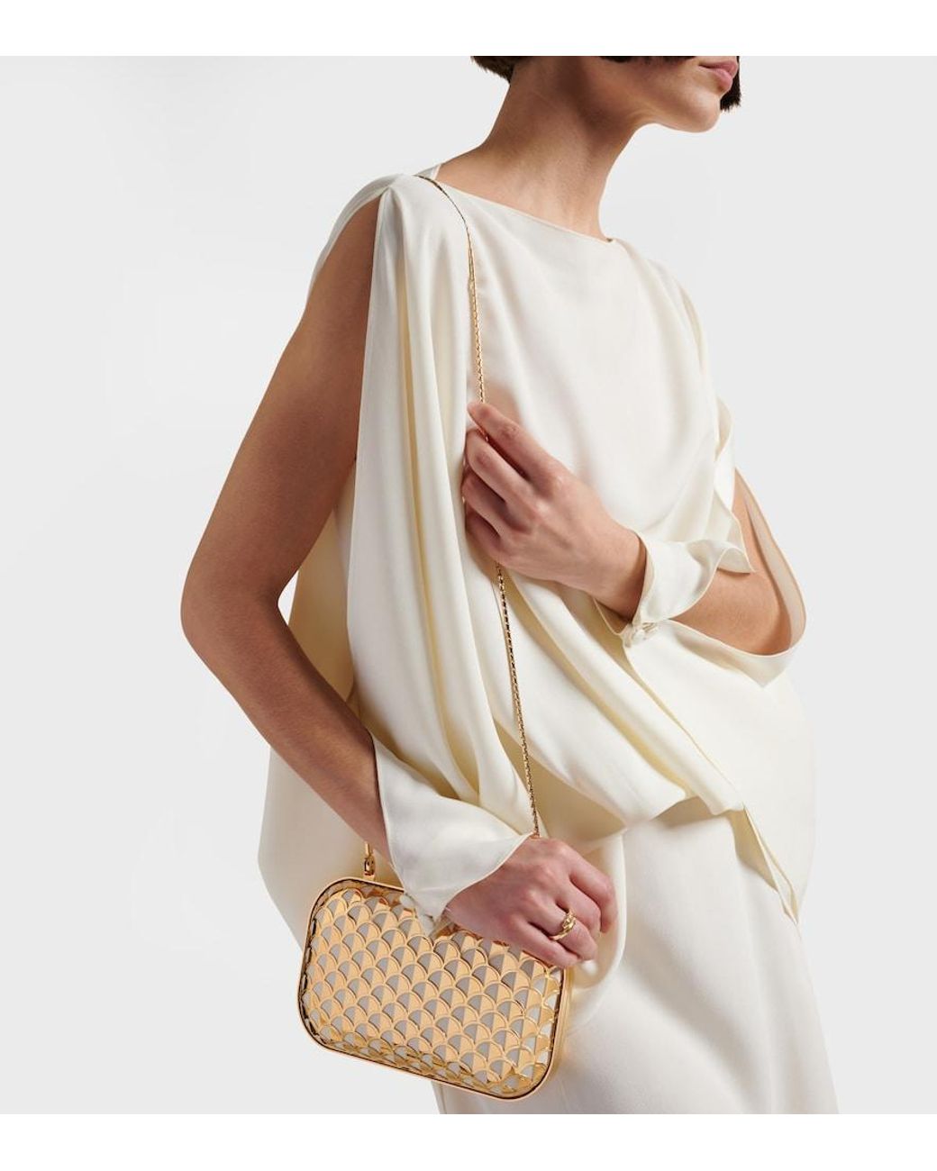 BVLGARI Natural Calla-Plated Clutch