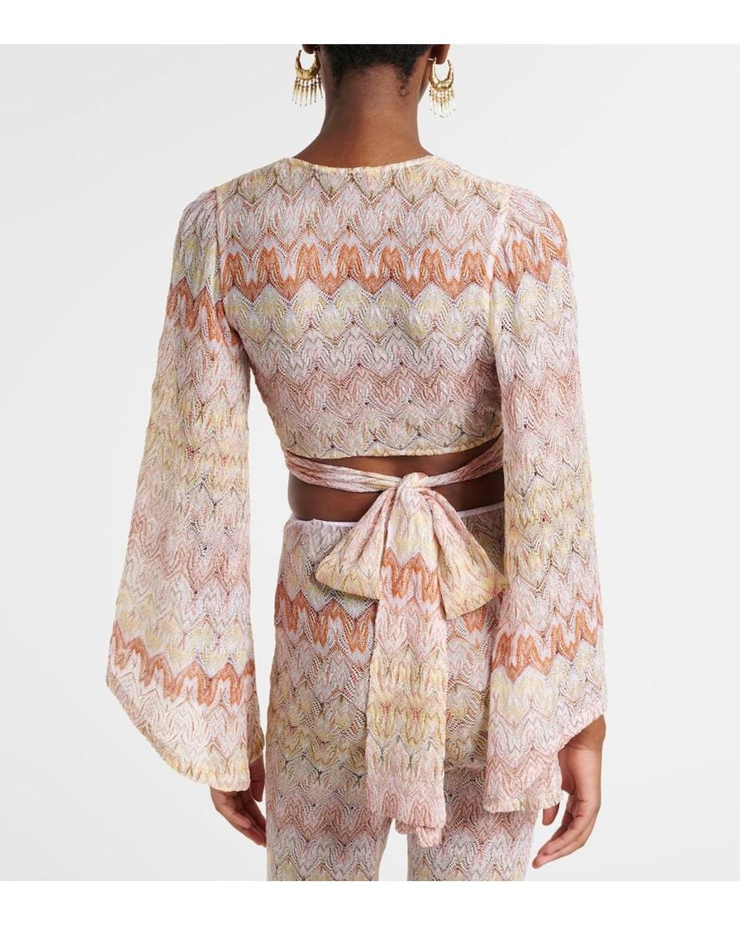 Missoni Natural Lame Crop Top