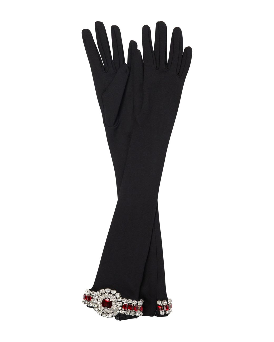 David Koma Embellished Opera Gloves in Black | Lyst