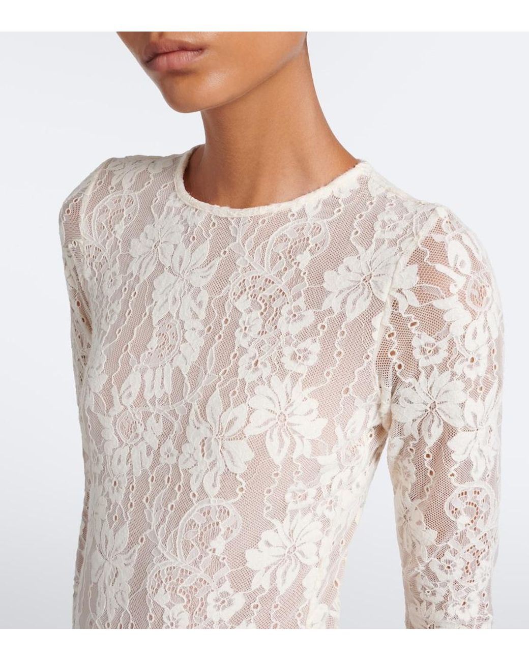 Zimmermann White Lace Bodysuit