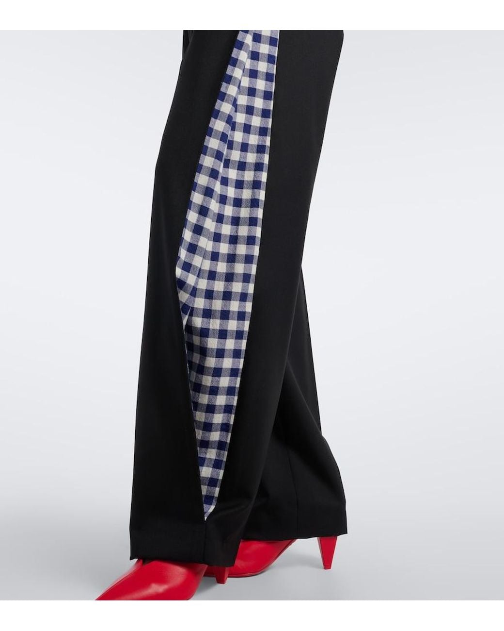 Loewe Black Wool Wide-Leg Pants