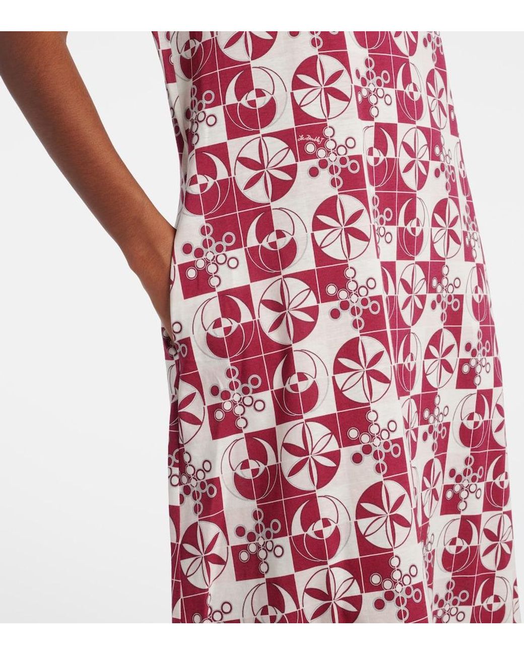 LaDoubleJ Red Eclipse Cotton Maxi Dress