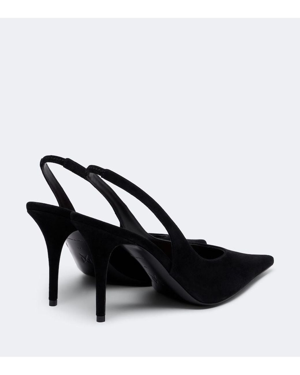 AMINA MUADDI Black Anok Suede Slingback Pumps