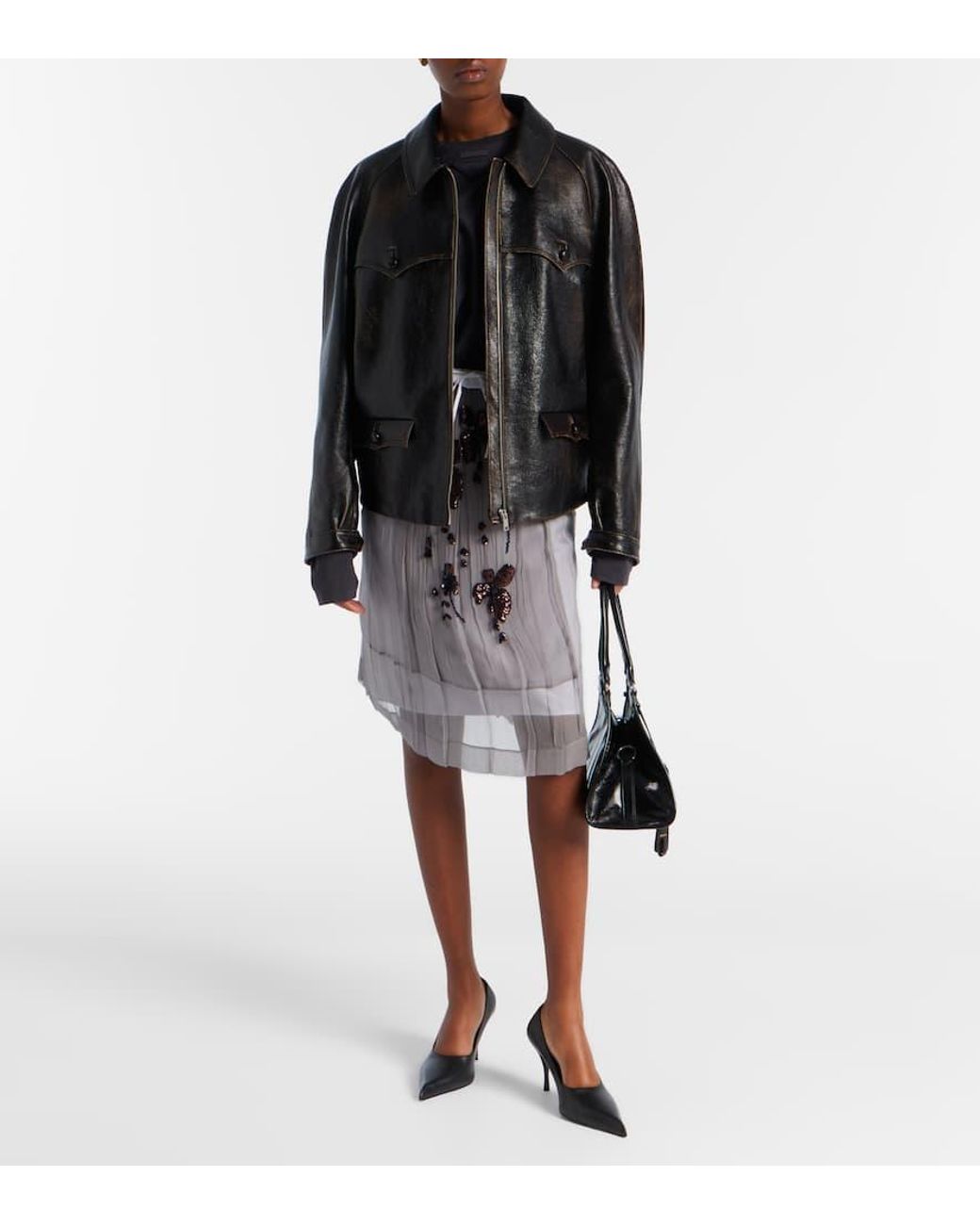 Prada Black Leather Jacket