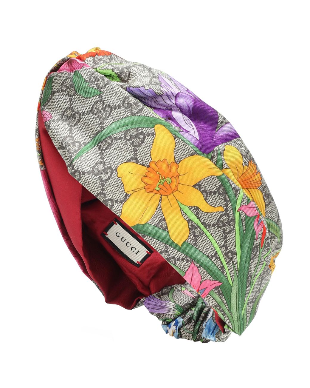 Gucci GG Flora Turban Silk Headband in Red | Lyst display picture 1