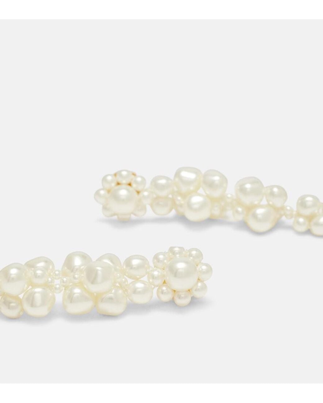 Pendientes Drip Con Perlas Sinteticas Simone Rocha de color White