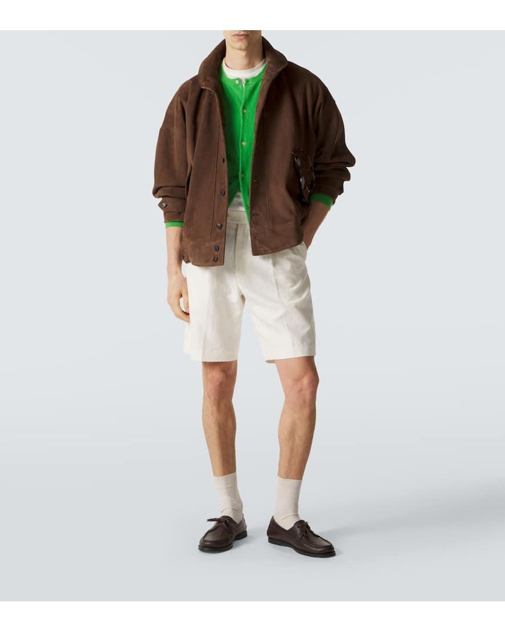 Cardigan di Auralee in Green da Uomo